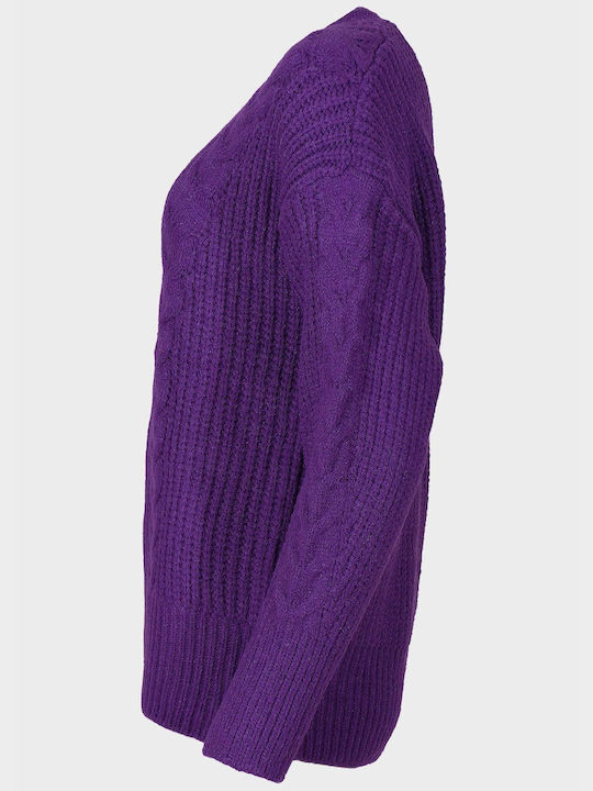 G Secret Damen Langarm Pullover Purple