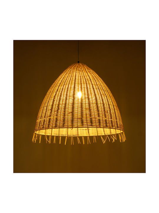 GloboStar Aquatic Pendant Light Beige Boho Grid with Socket E27 60x60cm