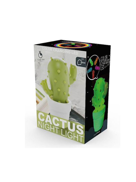 Dhink Nursery Night Light LED Cactus Battery Green