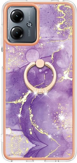 Electroplating Back Cover Σιλικόνης Μωβ (Moto G14)