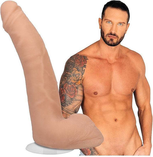 Doc Johnson Quinton James Ρεαλιστικό Dildo με Όρχεις Flesh