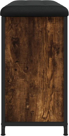 Entry Furniture with Shoe Rack & Bench Smoked Oak 82x32x56cm