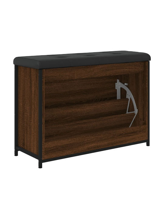 Entry Furniture with Shoe Rack & Bench Brown Oak 82x32x56cm