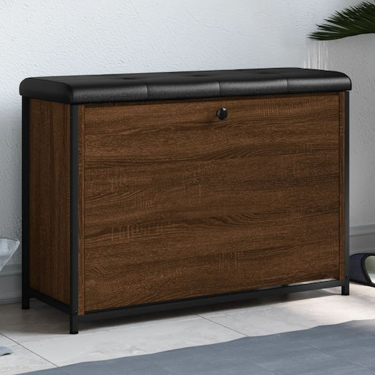 Entry Furniture with Shoe Rack & Bench Brown Oak 82x32x56cm