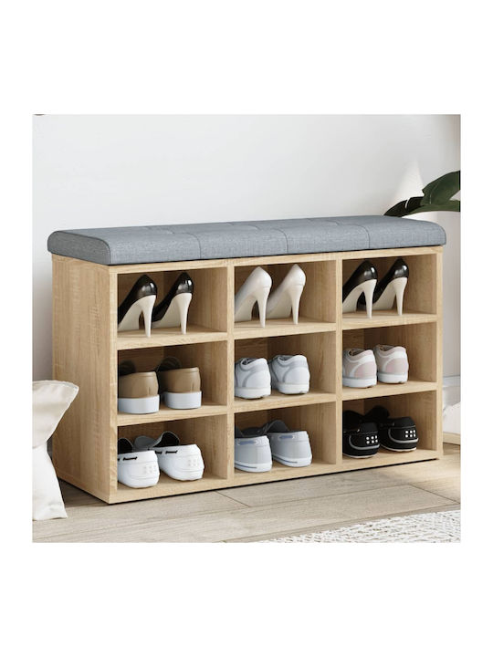 Entry Furniture with Shoe Rack & Bench Sonoma Oak 82x32x50cm