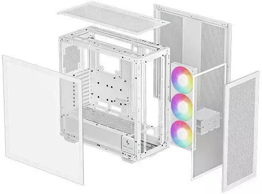 Deepcool Morpheus Gaming Full tower Carcasă Calculator cu Fereastră Laterală Alb