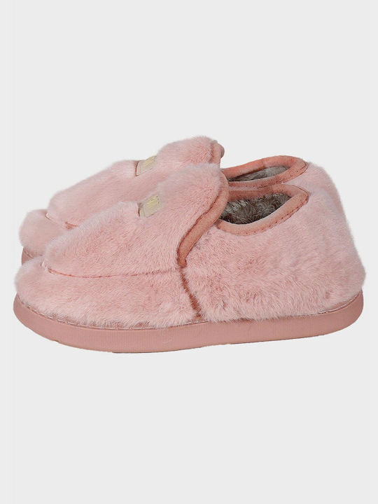 G Secret Closed Women's Slippers With fur in Pink color