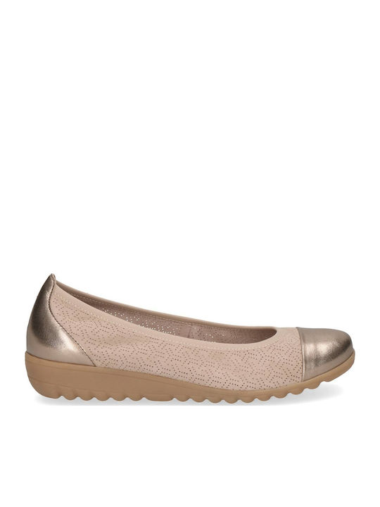 Damen Ballerinas in Beige Farbe
