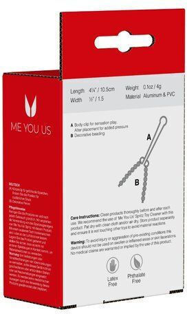 Me You Us Nipple Clamps & Clitoris in Red Color