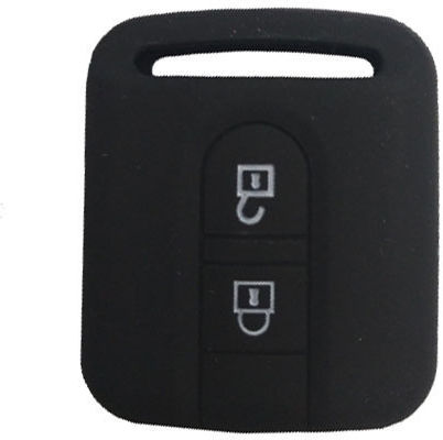 Car Key Cover Case 2 Buttons made of with 2 Buttons for Nissan in Blue Color