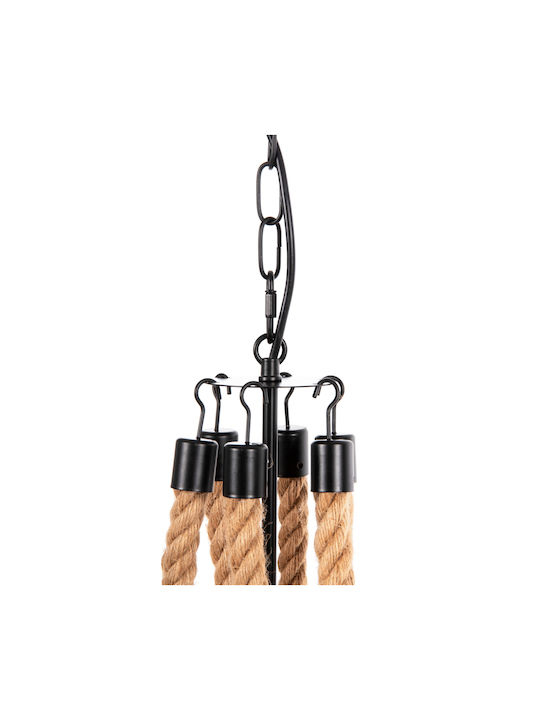 HomeMarkt Πολυέλαιος με Σχοινί Μαύρος HM4177