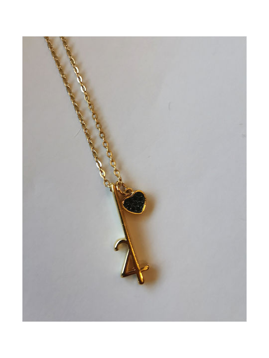 MDA Necklace Talisman from Gold Plated Steel