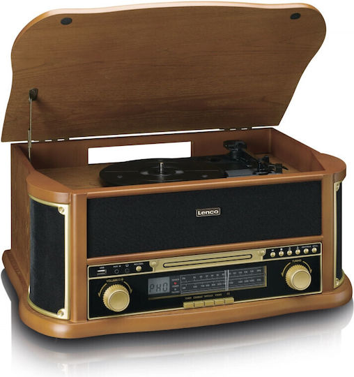 Lenco TCD-2551 Turntables with Preamp and Built-in Speakers Brown