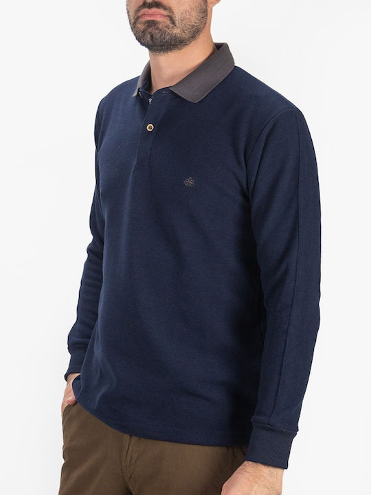 Polo Long Sleeve Blouse Dark Blue