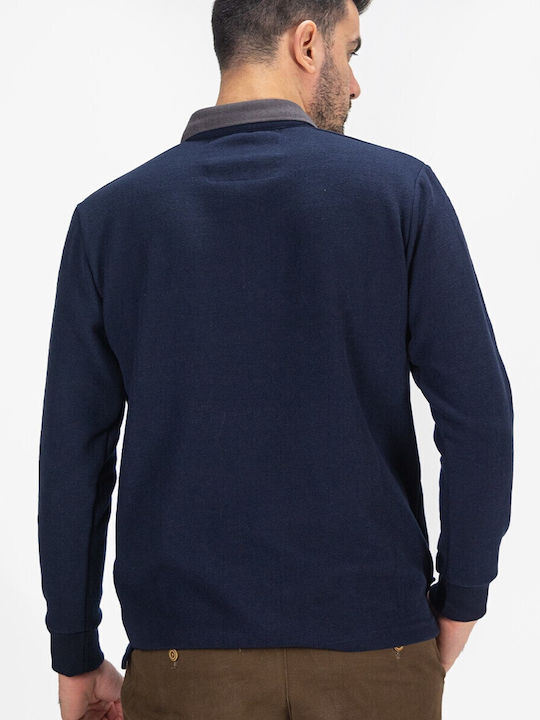 Polo Long Sleeve Blouse Dark Blue