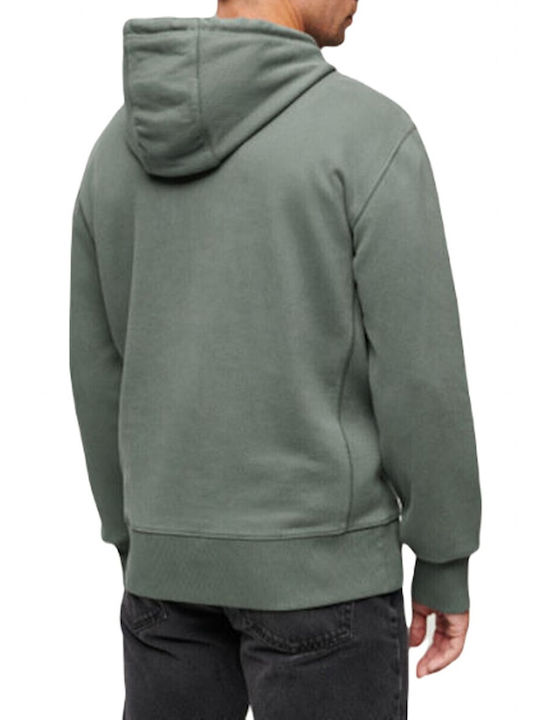Code Surplus Logo Sweatshirt with Hood Balsam Green