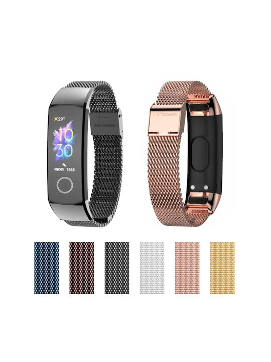Mijobs Λουράκι Ανοξείδωτο Ατσάλι Μαύρο (Huawei Band 4)