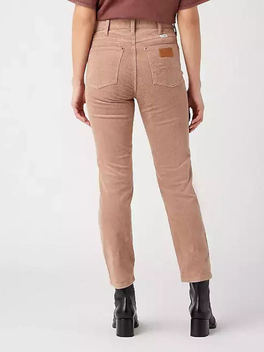 Wrangler Walker 677 Women's Cotton Trousers Brown