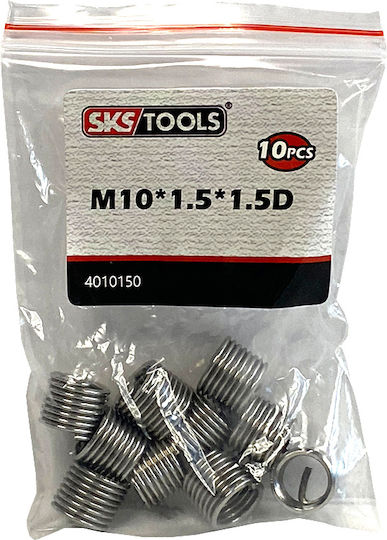 SKS Tools 4010150 Primăvara Filete Piese de schimb M10 x 1,5 x 1,5D Set 10buc