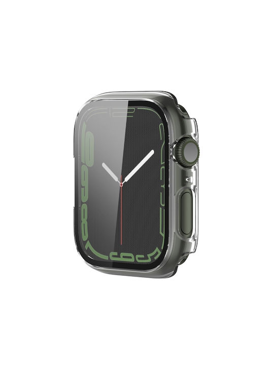 Пластмасов Калъф в Прозрачен цвят за Apple Watch Series 9 / 8 / 7 41mm.
