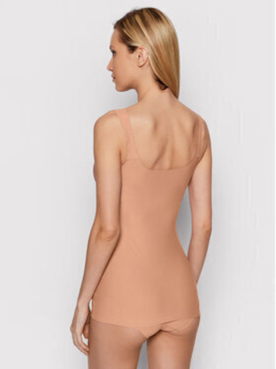 Women's T-Shirt with Spaghetti Strap Beige