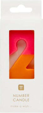Talking Tables Geburtstagskerze Nummer "1" Bunt BDAY-CANDLE-ORG-1