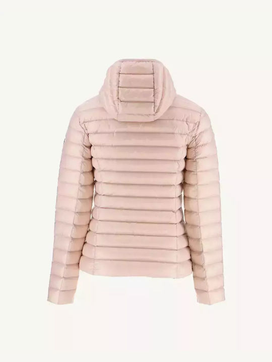 Just Over The Top Women's Long Puffer Jacket for Winter Pink