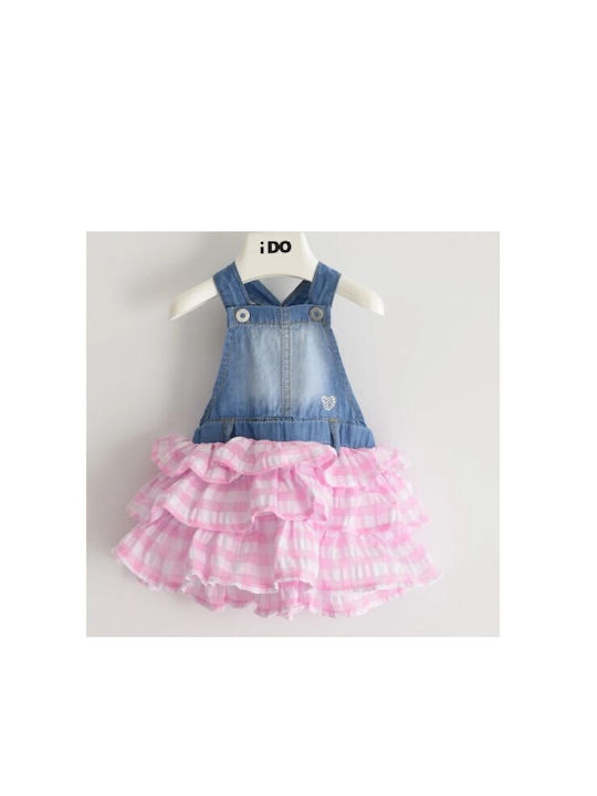 iDO Kids Dress Denim Sleeveless Blue