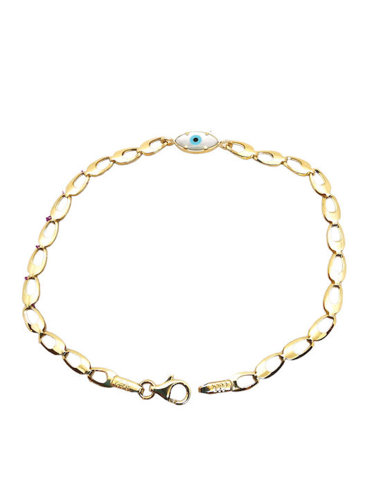 Kosmima1 Bracelet with design Eye made of Gold 14K