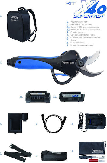Vesco X30 Ψαλίδι Κλαδέματος Μπαταρίας 14.4V Solo με Μέγιστη Διάμετρο Κοπής 32mm