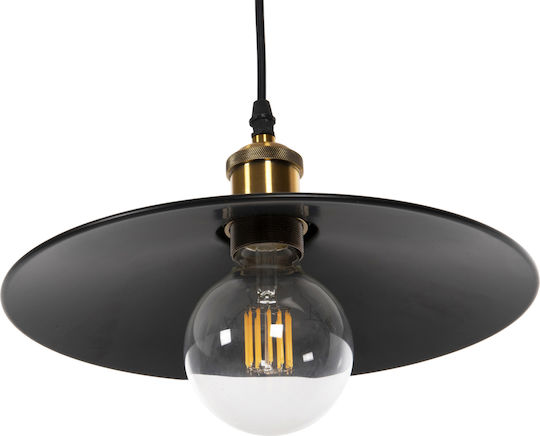 HomeMarkt Κρεμαστό Φωτιστικό Μαύρο με Ντουί E27 30x10x109εκ.