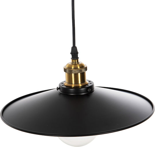 HomeMarkt Κρεμαστό Φωτιστικό Μαύρο με Ντουί E27 30x10x109εκ.