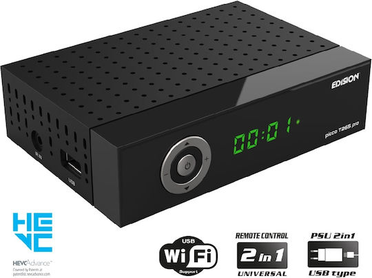 Edision Picco T265 Pro HD Ψηφιακός Δέκτης Mpeg-4 SD (480p) Σύνδεσεις SCART / HDMI / USB