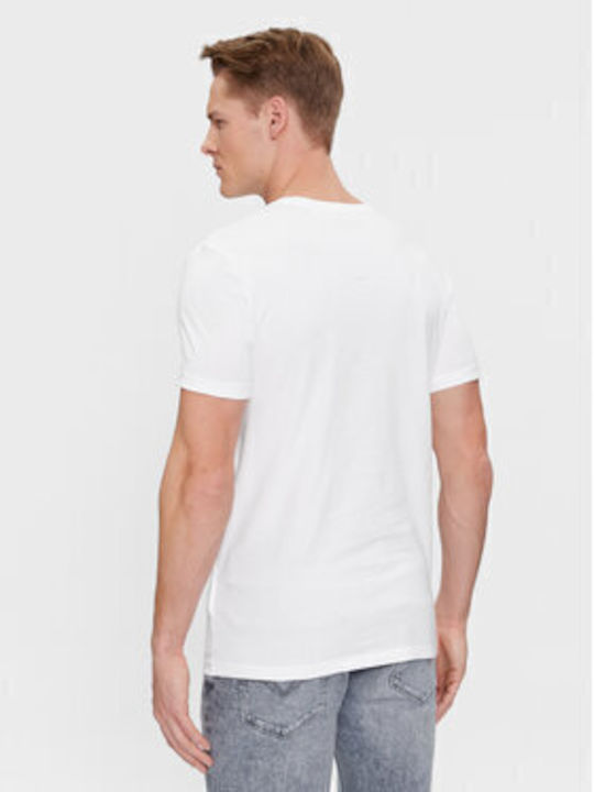 Caleb Men's Undershirts Short-sleeved White 2Pack