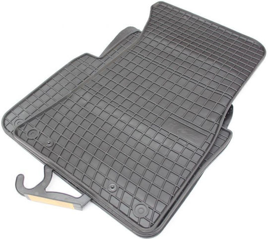 Refref Set of Front and Rear Mats 4pcs Tray Type for Audi A8 2002-2010 Black