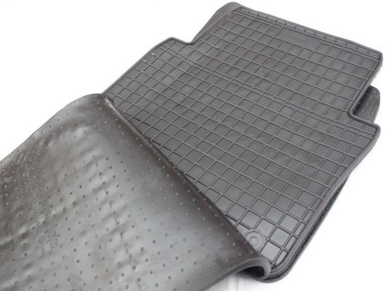 Refref Set of Front and Rear Mats 4pcs Tray Type for Audi A8 2002-2010 Black