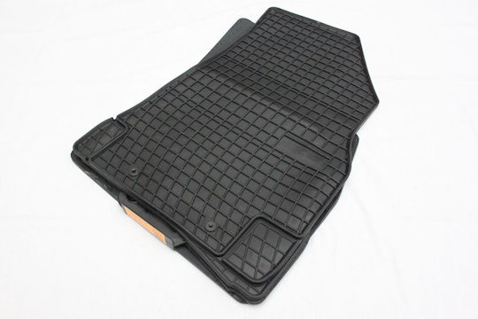 Refref Set of Front and Rear Mats 4pcs Tray Type for Opel Combo Fiat Doblo 2010+ Black