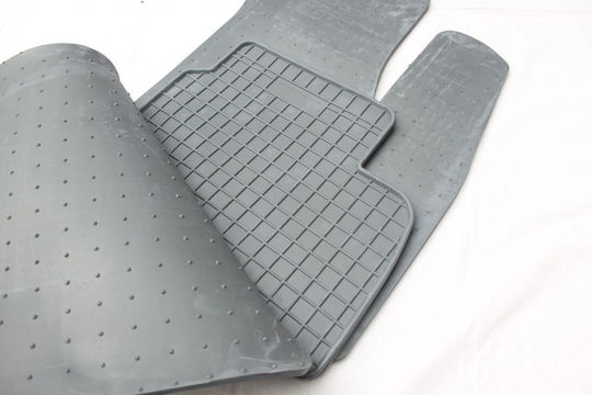 Refref Set of Front and Rear Mats 4pcs Tray Type for Fiat Doblo 2001-2008 Gray