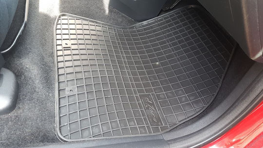 Refref Set of Front and Rear Mats 4pcs Tray Type for Honda Civic 2006-2012 Black