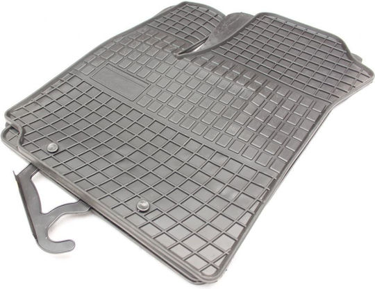 Refref Set of Front and Rear Mats 4pcs Tray Type for Fiat Doblo 2001-2008 Black