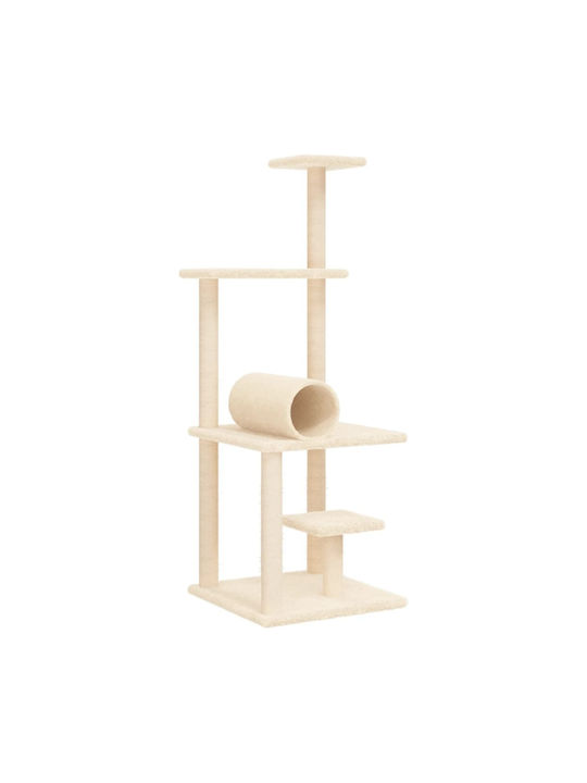 vidaXL Cat Scratching Post Cat Trees Beige 54x53x136cm.