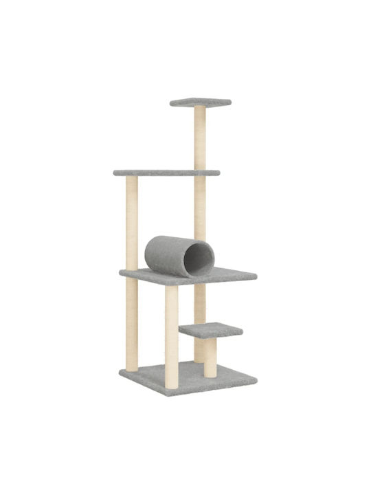 vidaXL Cat Scratching Post Cat Trees Gray 54x53x136cm.