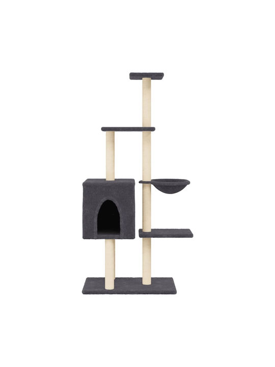 vidaXL Scratching Post Cat Trees Gray 5 levels 72x34.5x145cm