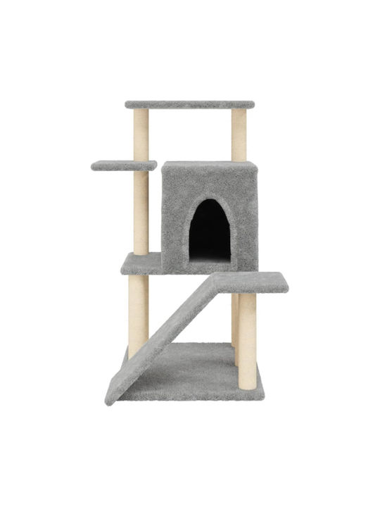 vidaXL Kratzbaum Katzenbäume Gray 4 Ebenen 74x61x97cm
