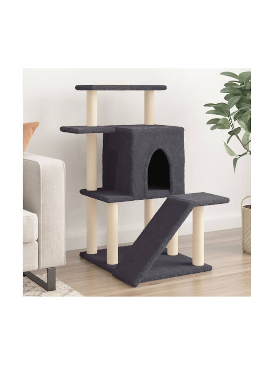 vidaXL Scratching Post Cat Trees Gray 4 levels 74x61x97cm