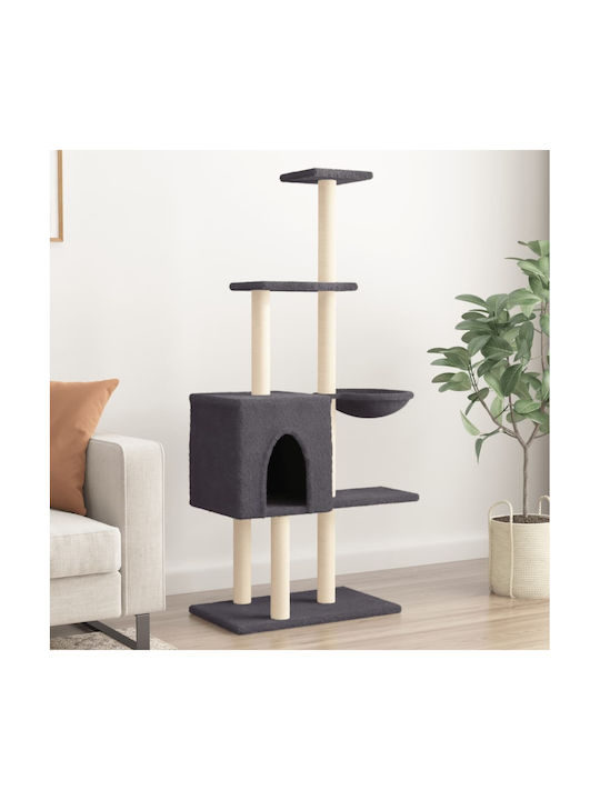 vidaXL Scratching Post Cat Trees Gray 5 levels 72x34.5x145cm