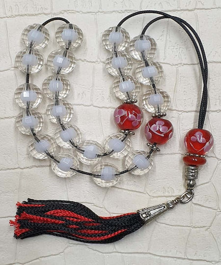 Roloi Komboloi Resin Worry Beads Transparent 35cm