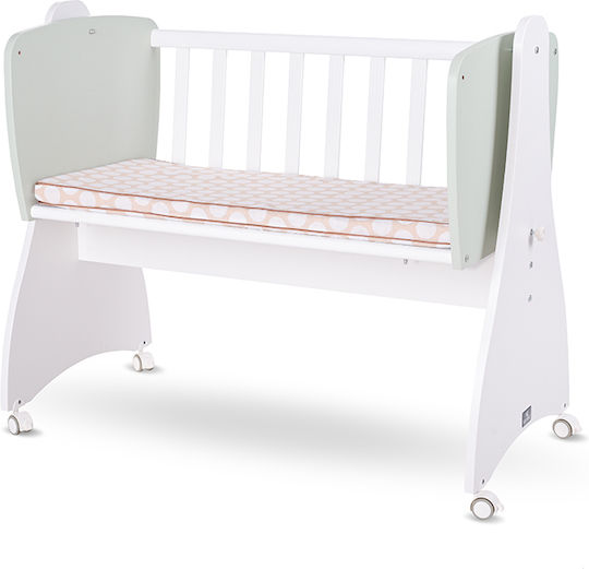 Lorelli Λίκνο First Dreams με Πλαϊνό Άνοιγμα και Ρόδες White-Mint