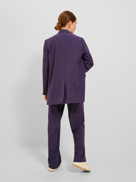 Jack & Jones Mary Long Women's Blazer Purple Velvet