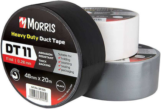 Morris DT11 Grey Self-Adhesive Fabric Tape Gray 48mmx50m 1pcs 33474